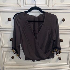 Boutique army green blouse